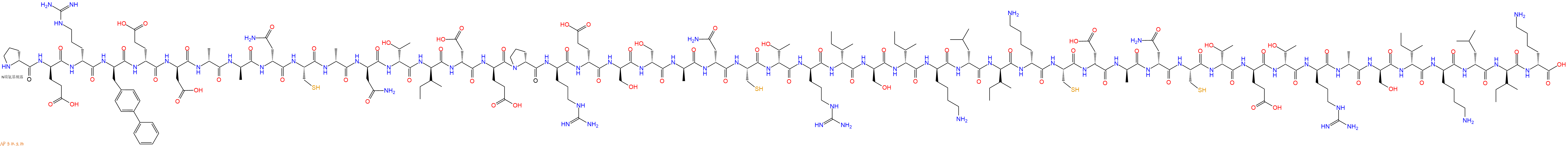 专肽生物产品H2N-DPro-DGlu-DArg-DBip-DGlu-DAsp-DAla-DAla-DAsn-Cys-DAla-DAsn-DThr-DIle-DAsp-DGlu-DPro-DArg-DGlu-DSer-DSer-DAla-DAsn-Cys-DThr-DArg-DIle-DSer-DIle-DLys-DLeu-DIle-DLys-Cys-DAsp-DAla-DAsn-Cys-DThr-DGlu-DThr-DArg-DAla-DSer-DIle-DLys-DLeu-DIle-DLys-OH