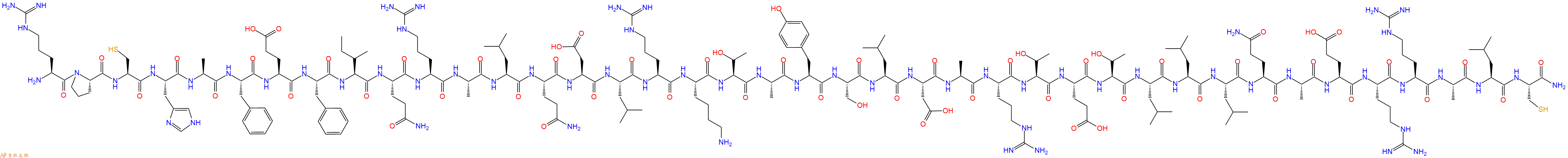 专肽生物产品H2N-Arg-Pro-Cys-His-Ala-Phe-Glu-Phe-Ile-Gln-Arg-Ala-Leu-Gln-Asp-Leu-Arg-Lys-Thr-Ala-Tyr-Ser-Leu-Asp-Ala-Arg-Thr-Glu-Thr-Leu-Leu-Leu-Gln-Ala-Glu-Arg-Arg-Ala-Leu-Cys-CONH2