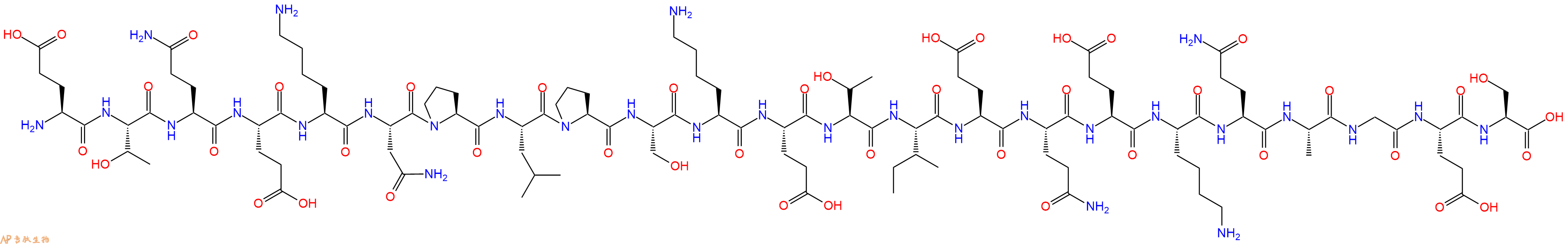 专肽生物产品H2N-Glu-Thr-Gln-Glu-Lys-Asn-Pro-Leu-Pro-Ser-Lys-Glu-Thr-Ile-Glu-Gln-Glu-Lys-Gln-Ala-Gly-Glu-Ser-OH