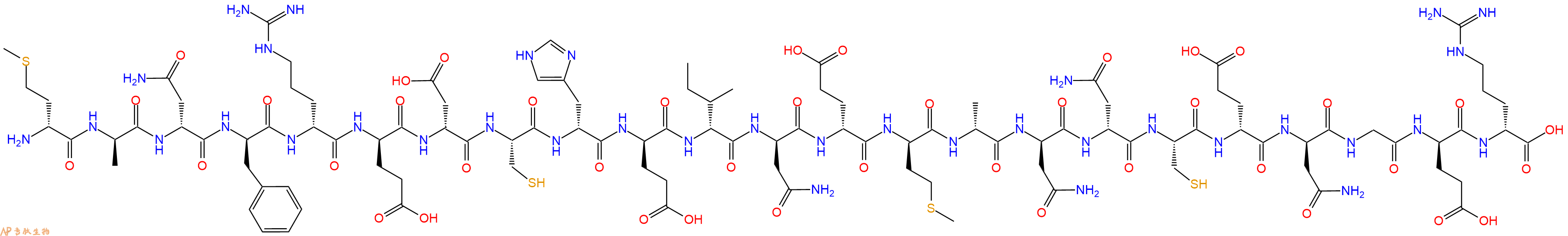 专肽生物产品H2N-DMet-DAla-DAsn-DPhe-DArg-DGlu-DAsp-Cys-DHis-DGlu-DIle-DAsn-DGlu-DMet-DAla-DAsn-DAsn-Cys-DGlu-DAsn-Gly-DGlu-DArg-OH
