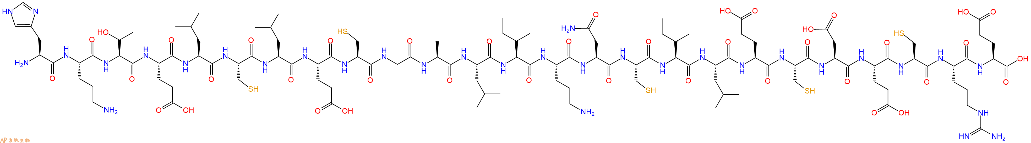 专肽生物产品H2N-His-Orn-Thr-Glu-Leu-Cys-Leu-Glu-Cys-Gly-Ala-Leu-Ile-Orn-Asn-Cys-Ile-Leu-Glu-Cys-Asp-Glu-Cys-Arg-Glu-OH