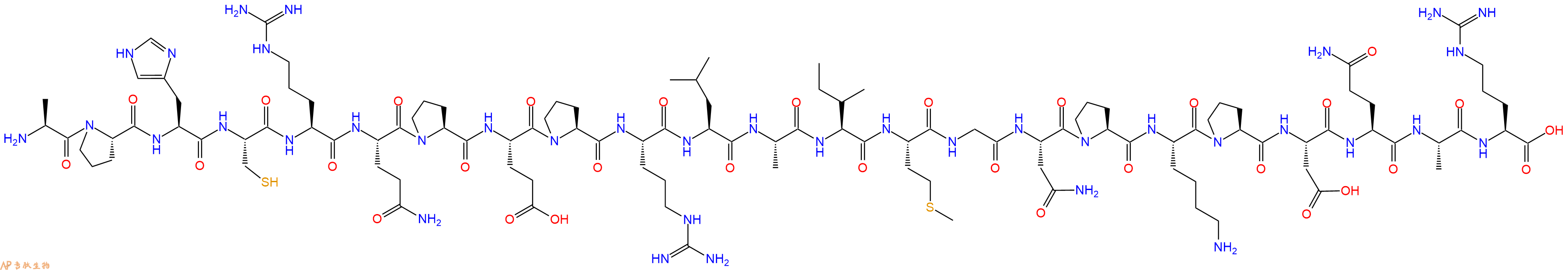 专肽生物产品H2N-Ala-Pro-His-Cys-Arg-Gln-Pro-Glu-Pro-Arg-Leu-Ala-Ile-Met-Gly-Asn-Pro-Lys-Pro-Asp-Gln-Ala-Arg-OH