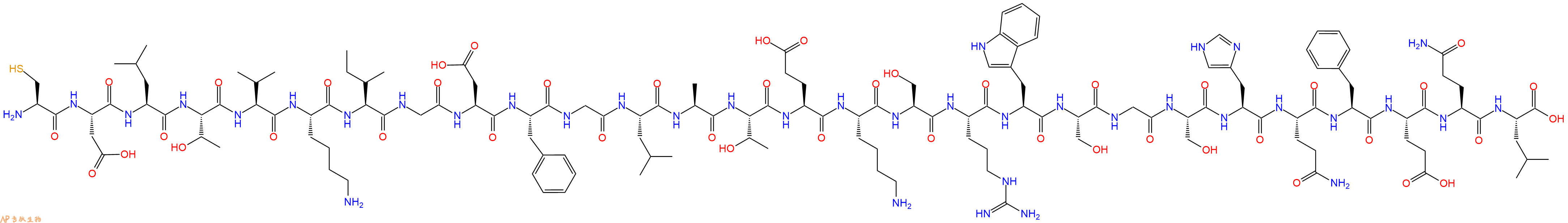 专肽生物产品H2N-Cys-Asp-Leu-Thr-Val-Lys-Ile-Gly-Asp-Phe-Gly-Leu-Ala-Thr-Glu-Lys-Ser-Arg-Trp-Ser-Gly-Ser-His-Gln-Phe-Glu-Gln-Leu-OH