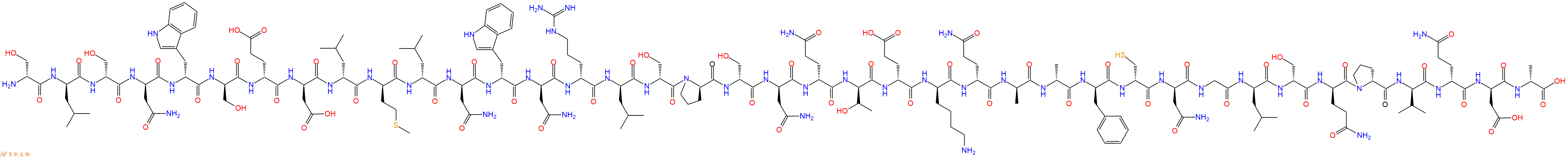 专肽生物产品H2N-DSer-DLeu-DSer-DAsn-DTrp-DSer-DGlu-DAsp-DLeu-DMet-DLeu-DAsn-DTrp-DAsn-DArg-DLeu-DSer-DPro-DSer-DAsn-DGln-DThr-DGlu-DLys-DGln-DAla-DAla-DPhe-DCys-DAsn-Gly-DLeu-DSer-DGln-DPro-DVal-DGln-DAsp-DAla-OH