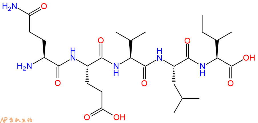 专肽生物产品H2N-Gln-Glu-Val-Leu-Ile-OH