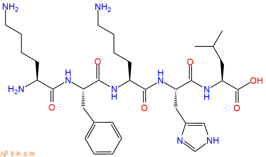 专肽生物产品H2N-Lys-Phe-Lys-His-Leu-OH