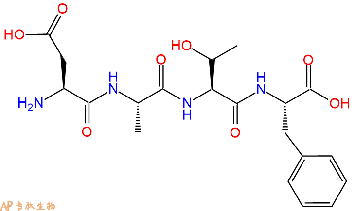 专肽生物产品H2N-Asp-Ala-Thr-Phe-OH