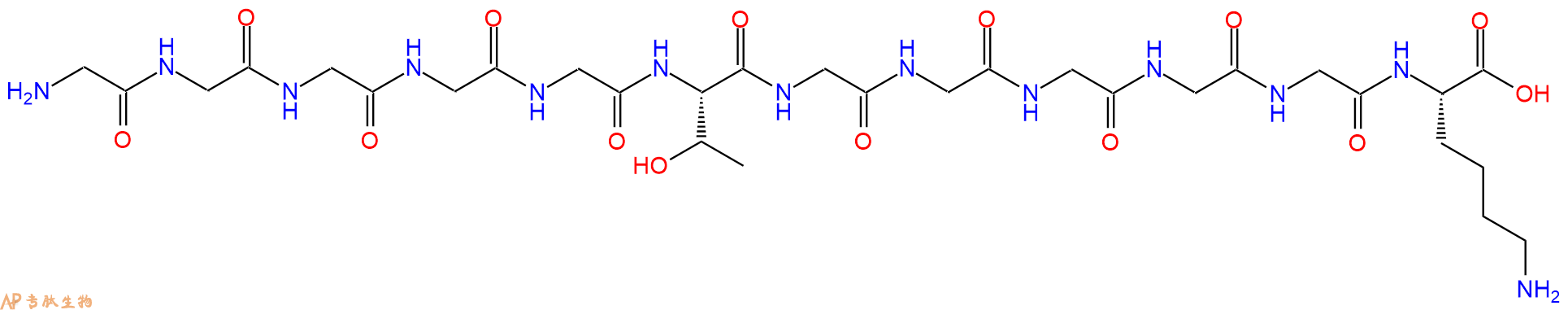 专肽生物产品H2N-Gly-Gly-Gly-Gly-Gly-Thr-Gly-Gly-Gly-Gly-Gly-Lys-OH