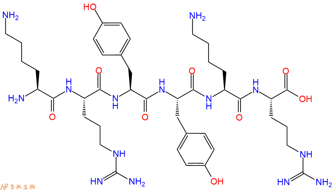 专肽生物产品H2N-Lys-Arg-Tyr-Tyr-Lys-Arg-OH