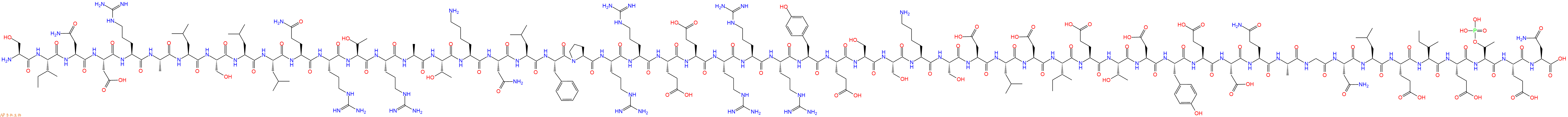 专肽生物产品H2N-Ser-Ile-Asn-Asp-Arg-Ala-Leu-Ser-Leu-Leu-Gln-Arg-Thr-Arg-Ala-Thr-Lys-Asn-Leu-Phe-Pro-Arg-Arg-Glu-Glu-Arg-Arg-Arg-Tyr-Glu-Ser-Ser-Lys-Ser-Asp-Leu-Asp-Ile-Glu-Thr-Asp-Tyr-Glu-Asp-Gln-Ala-Gly-Asn-Leu-Glu-Ile-Glu-pThr-Glu-Asn-OH