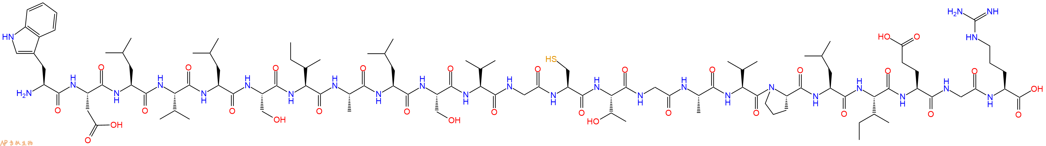 专肽生物产品H2N-Trp-Asp-Leu-Val-Leu-Ser-Ile-Ala-Leu-Ser-Val-Gly-Cys-Thr-Gly-Ala-Val-Pro-Leu-Ile-Glu-Gly-Arg-OH