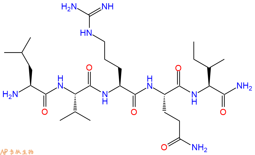 专肽生物产品H2N-Leu-Val-Arg-Gln-Ile-CONH2