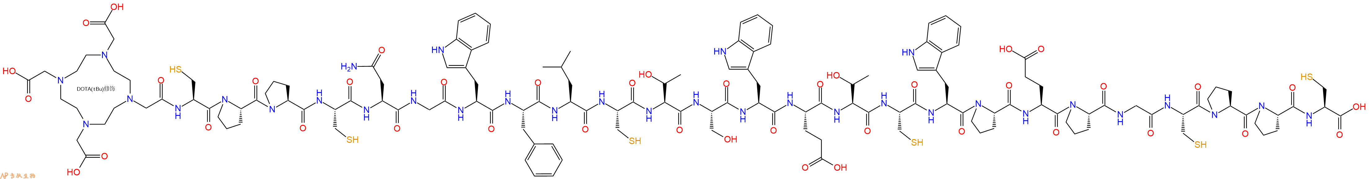 专肽生物产品DOTA-Cys-Pro-Pro-Cys-Asn-Gly-Trp-Phe-Leu-Cys-Thr-Ser-Trp-Glu-Thr-Cys-Trp-Pro-Glu-Pro-Gly-Cys-Pro-Pro-Cys-OH