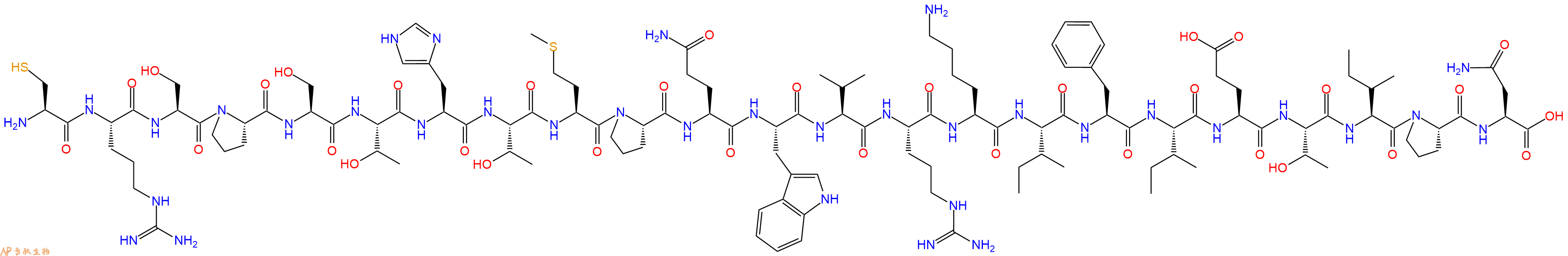 专肽生物产品H2N-Cys-Arg-Ser-Pro-Ser-Thr-His-Thr-Met-Pro-Gln-Trp-Val-Arg-Lys-Ile-Phe-Ile-Glu-Thr-Ile-Pro-Asn-OH
