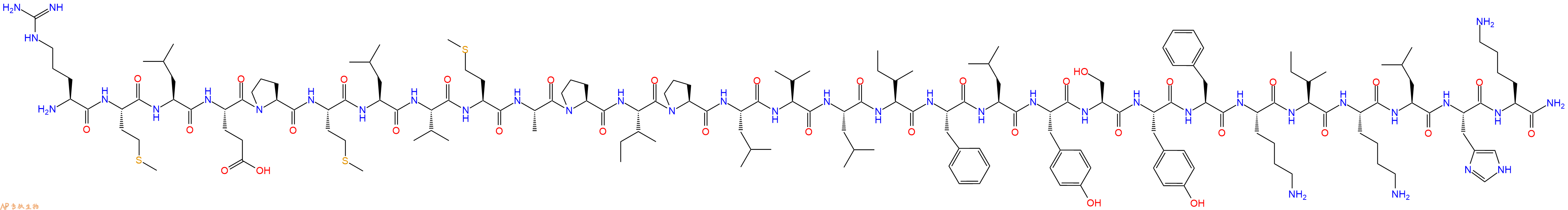 专肽生物产品H2N-Arg-Met-Leu-Glu-Pro-Met-Leu-Val-Met-Ala-Pro-Ile-Pro-Leu-Val-Leu-Ile-Phe-Leu-Tyr-Ser-Tyr-Phe-Lys-Ile-Lys-Leu-His-Lys-CONH2