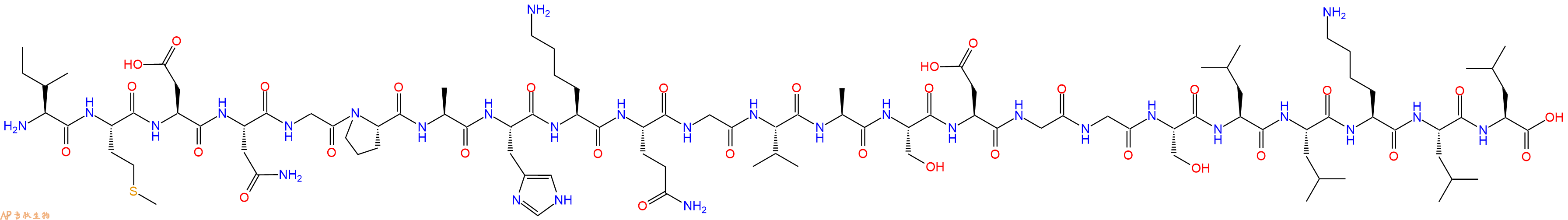 专肽生物产品H2N-Ile-Met-Asp-Asn-Gly-Pro-Ala-His-Lys-Gln-Gly-Val-Ala-Ser-Asp-Gly-Gly-Ser-Leu-Leu-Lys-Leu-Leu-OH