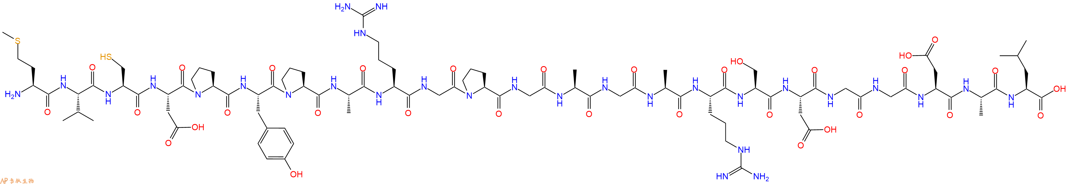 专肽生物产品H2N-Met-Val-Cys-Asp-Pro-Tyr-Pro-Ala-Arg-Gly-Pro-Gly-Ala-Gly-Ala-Arg-Ser-Asp-Gly-Gly-Asp-Ala-Leu-OH