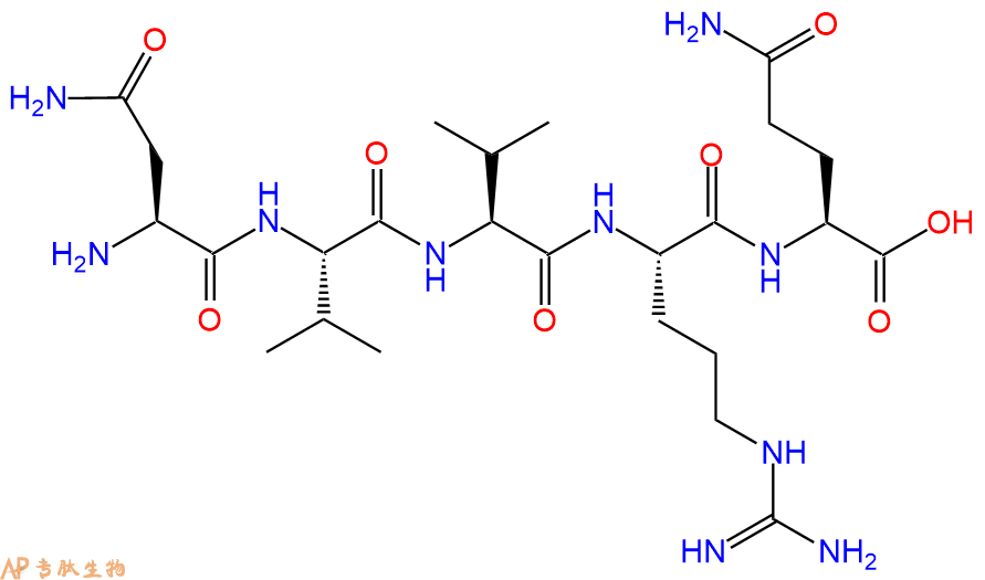 专肽生物产品H2N-Asn-Val-Val-Arg-Gln-OH