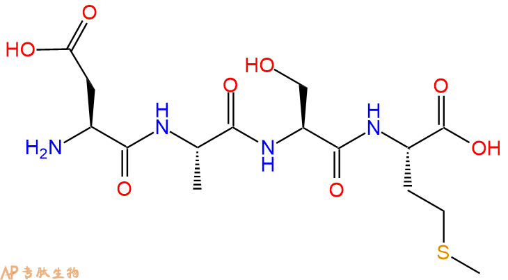 专肽生物产品H2N-Asp-Ala-Ser-Met-OH