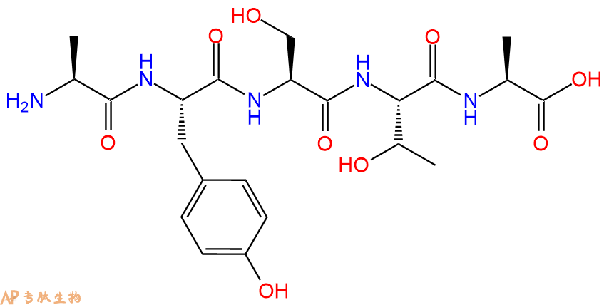 专肽生物产品H2N-Ala-Tyr-Ser-Thr-Ala-OH