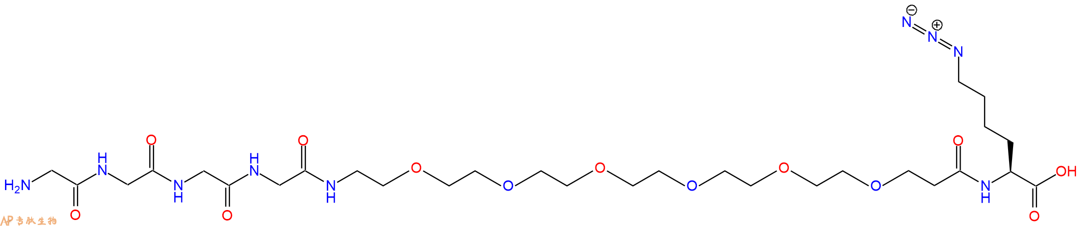 专肽生物产品Gly-Gly-Gly-Gly-PEG6-CH2CH2CO-Lys(N3)