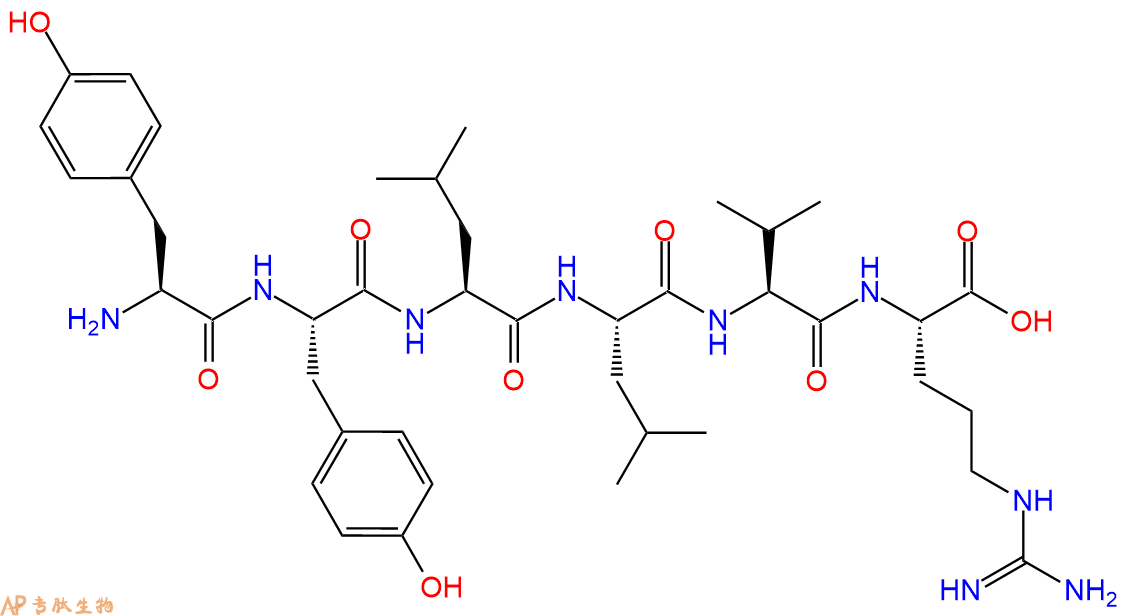 专肽生物产品H2N-Tyr-Tyr-Leu-Leu-Val-Arg-OH