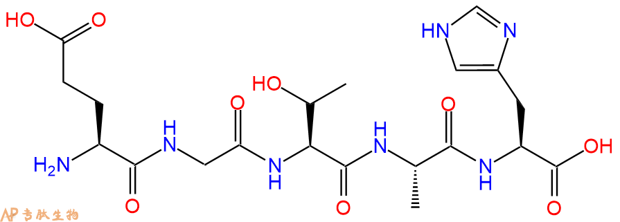 专肽生物产品H2N-Glu-Gly-Thr-Ala-His-OH