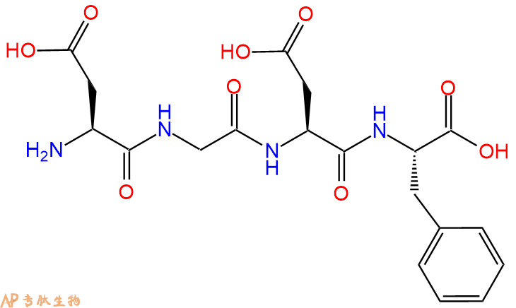 专肽生物产品H2N-Asp-Gly-Asp-Phe-OH