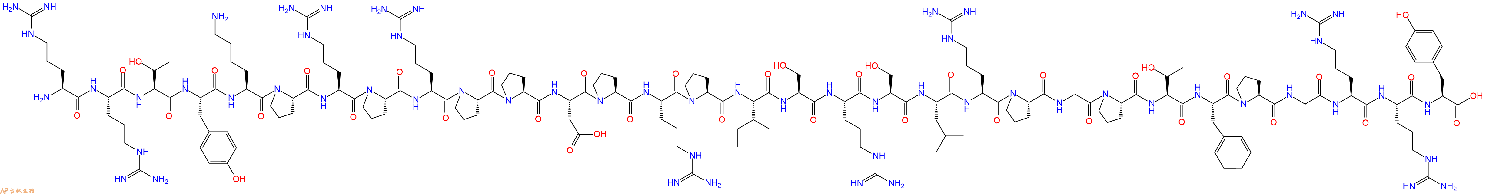 专肽生物产品H2N-Arg-Arg-Thr-Tyr-Lys-Pro-Arg-Pro-Arg-Pro-Pro-Asp-Pro-Arg-Pro-Ile-Ser-Arg-Ser-Leu-Arg-Pro-Gly-Pro-Thr-Phe-Pro-Gly-Arg-Arg-Tyr-OH
