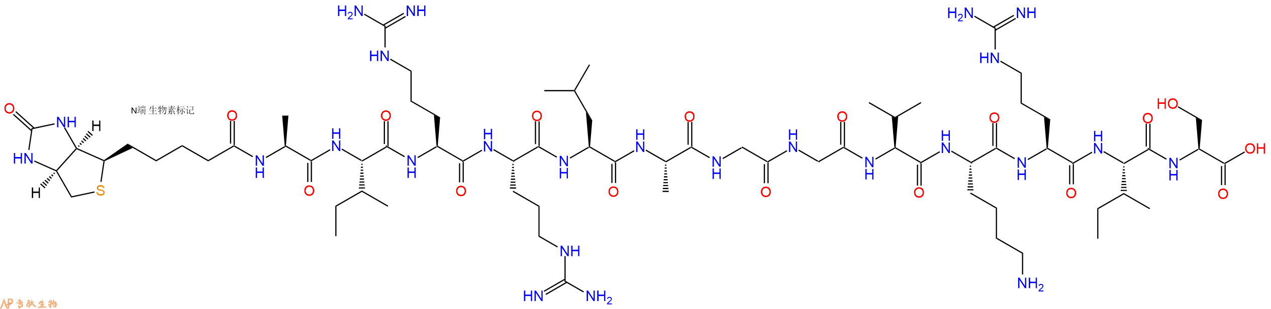 专肽生物产品Biotinyl-Ala-Ile-Arg-Arg-Leu-Ala-Gly-Gly-Val-Lys-Arg-Ile-Ser-OH