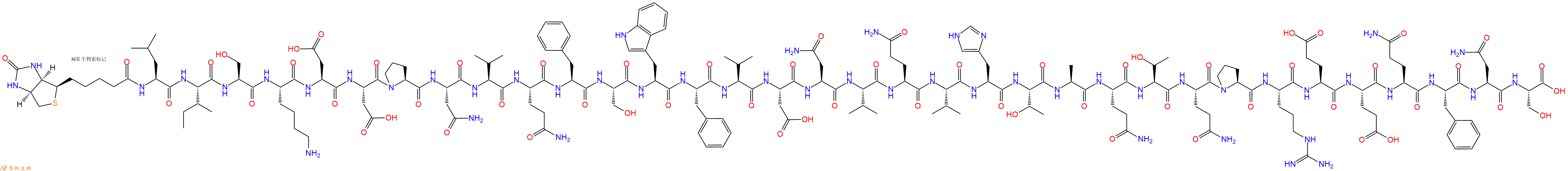 专肽生物产品Biotinyl-Leu-Ile-Ser-Lys-Asp-Asp-Pro-Asn-Val-Gln-Phe-Ser-Trp-Phe-Val-Asp-Asn-Val-Gln-Val-His-Thr-Ala-Gln-Thr-Gln-Pro-Arg-Glu-Glu-Gln-Phe-Asn-Ser-OH