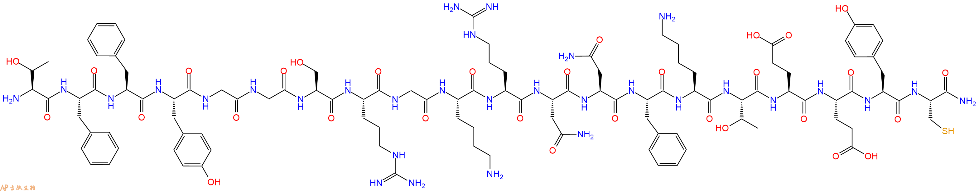 专肽生物产品脑靶向多肽Angiopep-2-Cys-NH2