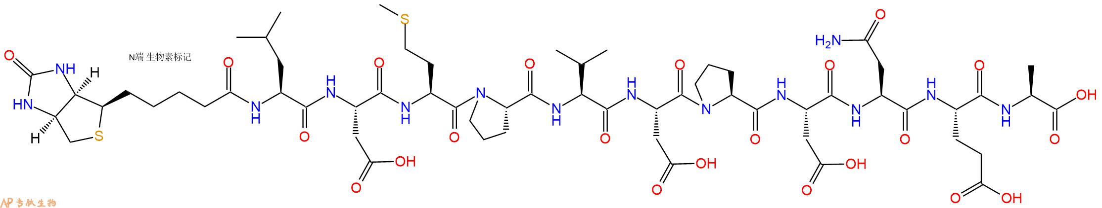 专肽生物产品Biotinyl-Leu-Asp-Met-Pro-Val-Asp-Pro-Asp-Asn-Glu-Ala-OH