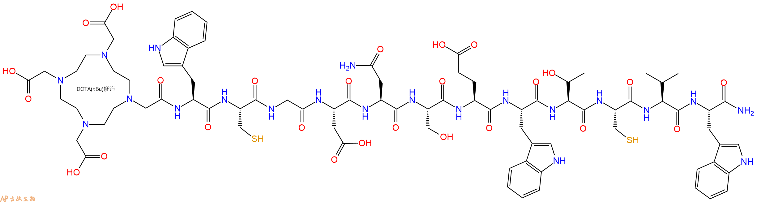 专肽生物产品DOTA-Trp-Cys-Gly-Asp-Asn-Ser-Glu-Trp-Thr-Cys-Val-Trp-CONH2