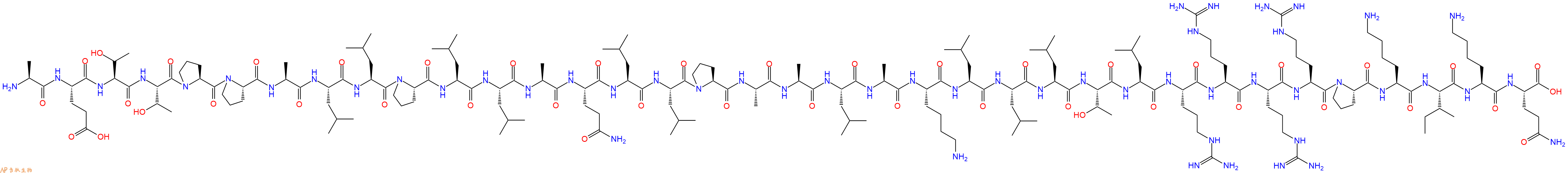 专肽生物产品H2N-Ala-Glu-Thr-Thr-Pro-Pro-Ala-Leu-Leu-Pro-Leu-Leu-Ala-Gln-Leu-Leu-Pro-Ala-Ala-Leu-Ala-Lys-Leu-Leu-Leu-Thr-Leu-Arg-Arg-Arg-Arg-Pro-Lys-Ile-Lys-Gln-OH