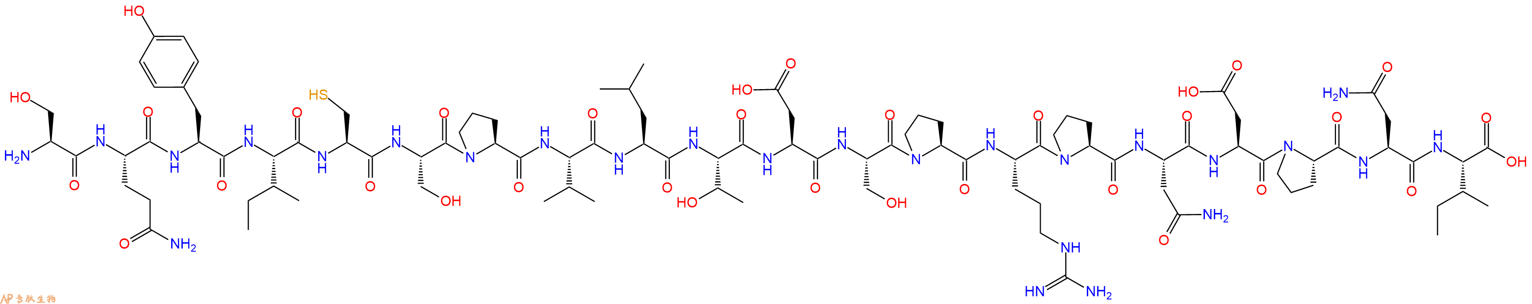 专肽生物产品H2N-Ser-Gln-Tyr-Ile-Cys-Ser-Pro-Val-Leu-Thr-Asp-Ser-Pro-Arg-Pro-Asn-Asp-Pro-Asn-Ile-OH
