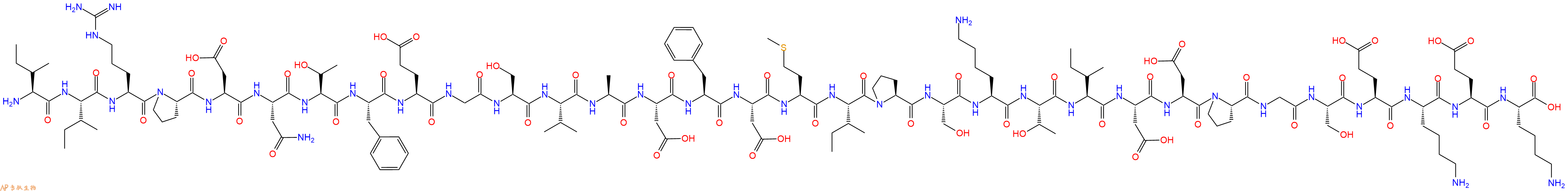 专肽生物产品H2N-Ile-Ile-Arg-Pro-Asp-Asn-Thr-Phe-Glu-Gly-Ser-Val-Ala-Asp-Phe-Asp-Met-Ile-Pro-Ser-Lys-Thr-Ile-Asp-Asp-Pro-Gly-Ser-Glu-Lys-Glu-Lys-OH