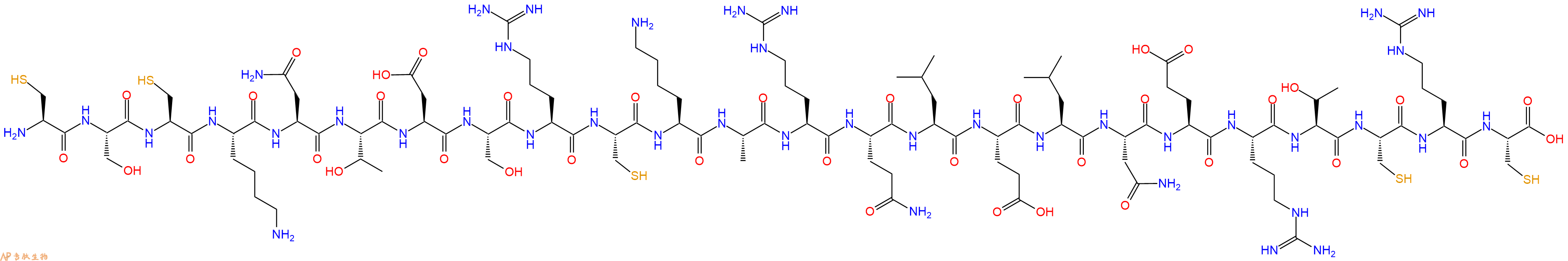 专肽生物产品H2N-Cys-Ser-Cys-Lys-Asn-Thr-Asp-Ser-Arg-Cys-Lys-Ala-Arg-Gln-Leu-Glu-Leu-Asn-Glu-Arg-Thr-Cys-Arg-Cys-OH