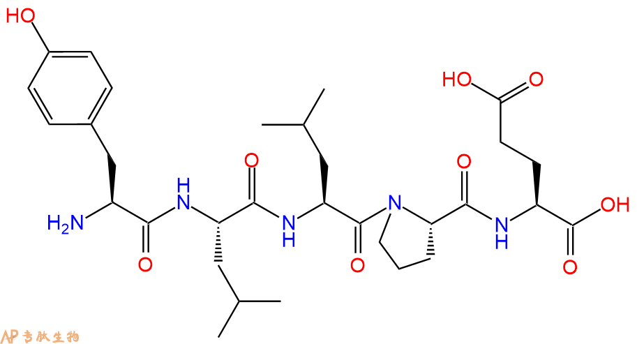 专肽生物产品H2N-Tyr-Leu-Leu-Pro-Glu-OH