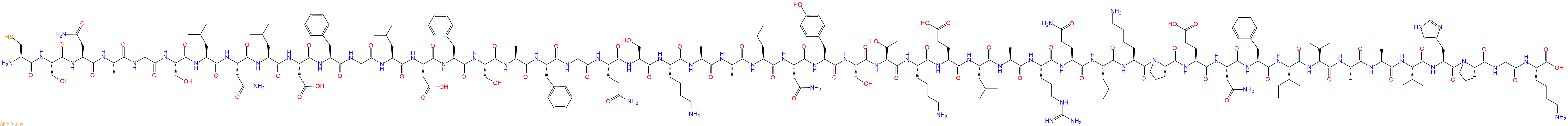 专肽生物产品H2N-Cys-Ser-Asn-Ala-Gly-Ser-Leu-Asn-Leu-Asp-Phe-Gly-Leu-Asp-Phe-Ser-Ala-Phe-Gly-Gln-Ser-Lys-Ala-Ala-Leu-Asn-Tyr-Ser-Thr-Lys-Glu-Leu-Ala-Arg-Gln-Leu-Lys-Pro-Glu-Asn-Phe-Ile-Val-Ala-Ala-Val-His-Pro-Gly-Lys-OH