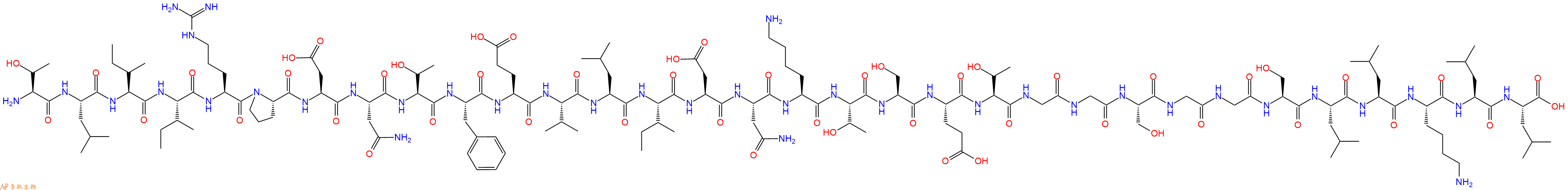 专肽生物产品H2N-Thr-Leu-Ile-Ile-Arg-Pro-Asp-Asn-Thr-Phe-Glu-Val-Leu-Ile-Asp-Asn-Lys-Thr-Ser-Glu-Thr-Gly-Gly-Ser-Gly-Gly-Ser-Leu-Leu-Lys-Leu-Leu-OH