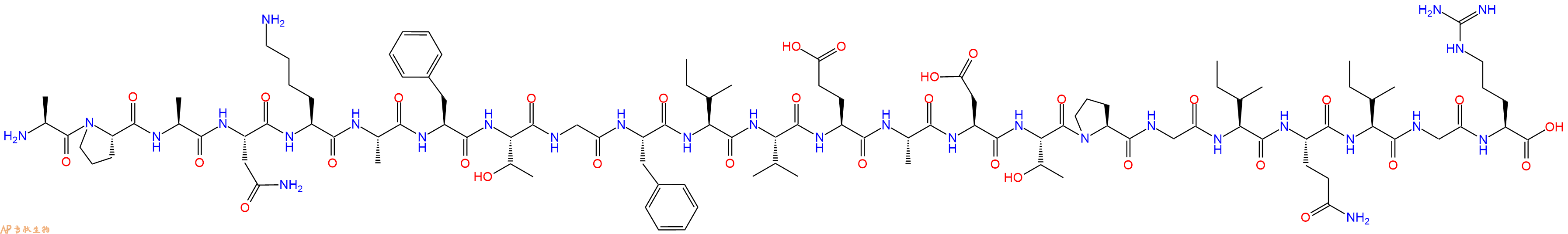 专肽生物产品H2N-Ala-Pro-Ala-Asn-Lys-Ala-Phe-Thr-Gly-Phe-Ile-Val-Glu-Ala-Asp-Thr-Pro-Gly-Ile-Gln-Ile-Gly-Arg-OH