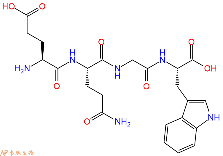 专肽生物产品H2N-Glu-Gln-Gly-Trp-OH