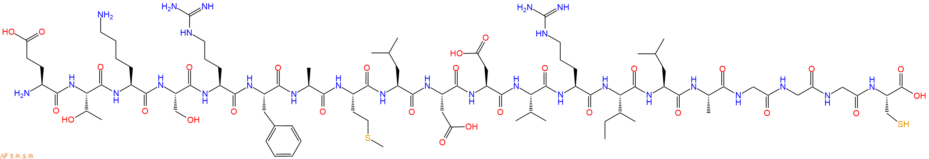 专肽生物产品H2N-Glu-Thr-Lys-Ser-Arg-Phe-Ala-Met-Leu-Asp-Asp-Val-Arg-Ile-Leu-Ala-Gly-Gly-Gly-Cys-OH