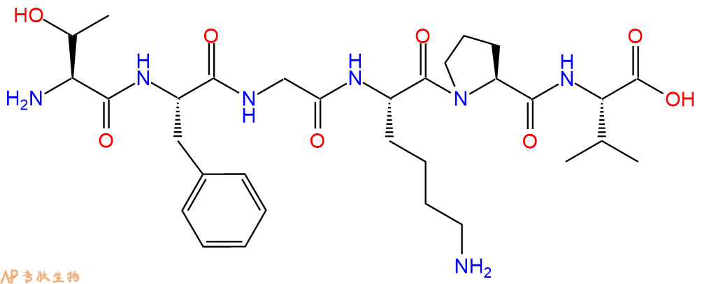专肽生物产品H2N-Thr-Phe-Gly-Lys-Pro-Val-OH
