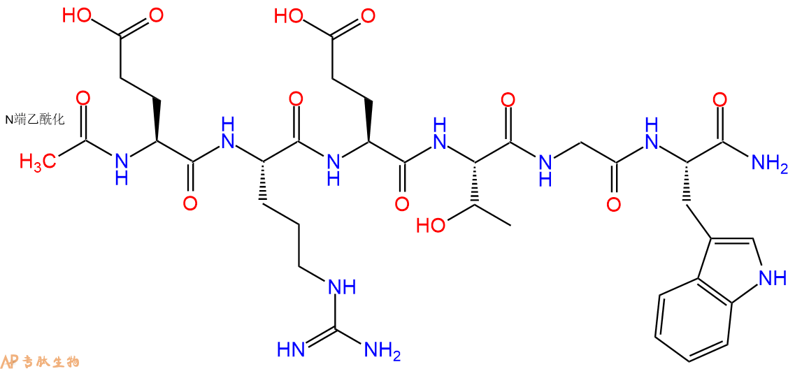 专肽生物产品Ac-Glu-Arg-Glu-Thr-Gly-Trp-CONH2
