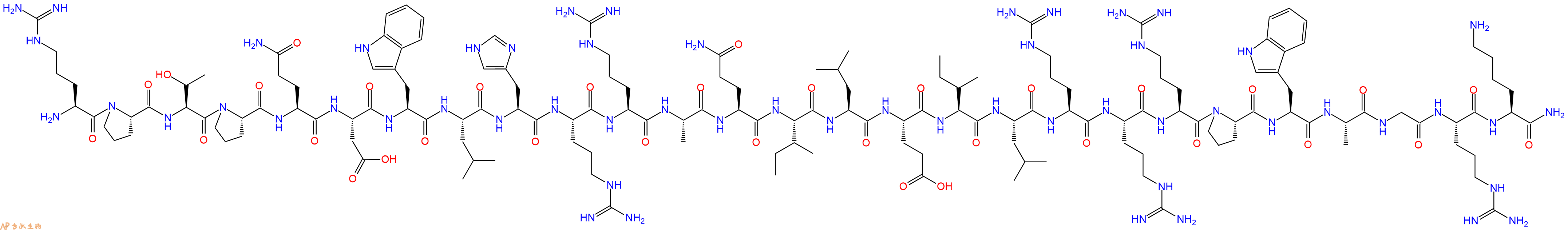 专肽生物产品H2N-Arg-Pro-Thr-Pro-Gln-Asp-Trp-Leu-His-Arg-Arg-Ala-Gln-Ile-Leu-Glu-Ile-Leu-Arg-Arg-Arg-Pro-Trp-Ala-Gly-Arg-Lys-CONH2