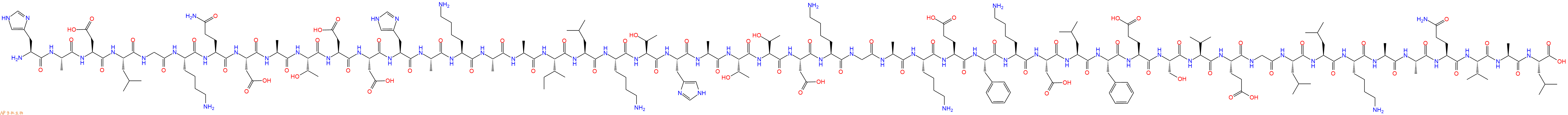 专肽生物产品H2N-His-Ala-Asp-Leu-Gly-Lys-Gln-Asp-Ala-Thr-Asp-Asp-His-Ala-Lys-Ala-Ala-Ile-Leu-Lys-Thr-His-Ala-Thr-Thr-Asp-Lys-Gly-Ala-Lys-Glu-Phe-Lys-Asp-Leu-Phe-Glu-Ser-Val-Glu-Gly-Leu-Leu-Lys-Ala-Ala-Gln-Val-Ala-Leu-OH