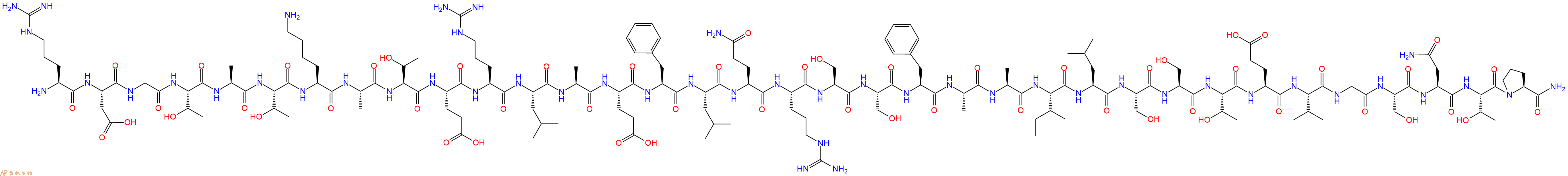 专肽生物产品H2N-Arg-Asp-Gly-Thr-Ala-Thr-Lys-Ala-Thr-Glu-Arg-Leu-Ala-Glu-Phe-Leu-Gln-Arg-Ser-Ser-Phe-Ala-Ala-Ile-Leu-Ser-Ser-Thr-Glu-Val-Gly-Ser-Asn-Thr-Pro-CONH2