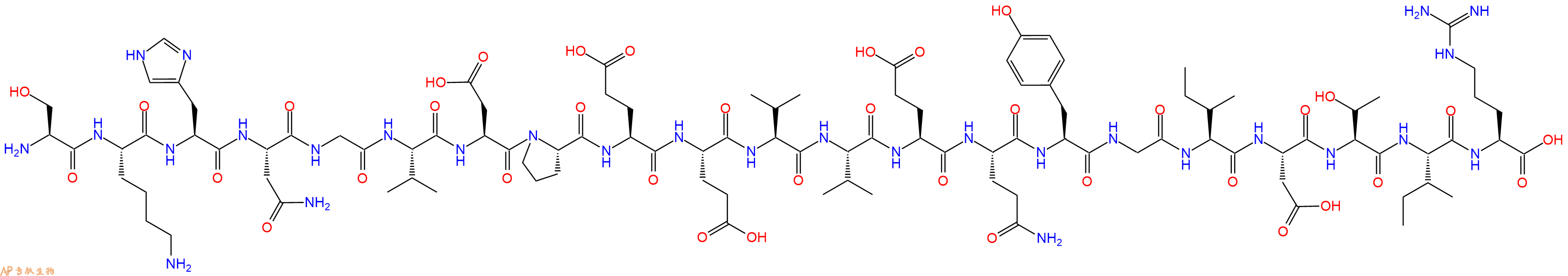 专肽生物产品H2N-Ser-Lys-His-Asn-Gly-Val-Asp-Pro-Glu-Glu-Val-Val-Glu-Gln-Tyr-Gly-Ile-Asp-Thr-Ile-Arg-OH